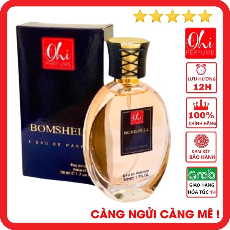 Nước Hoa Nữ Thơm Lâu - Ohi Bomshell 50ml - Xịt Thơm Body Nữ - Nước Hoa Chính Hãng Ohi, Mùi Hương Ngọt Cực Kỳ Quyến Rũ !