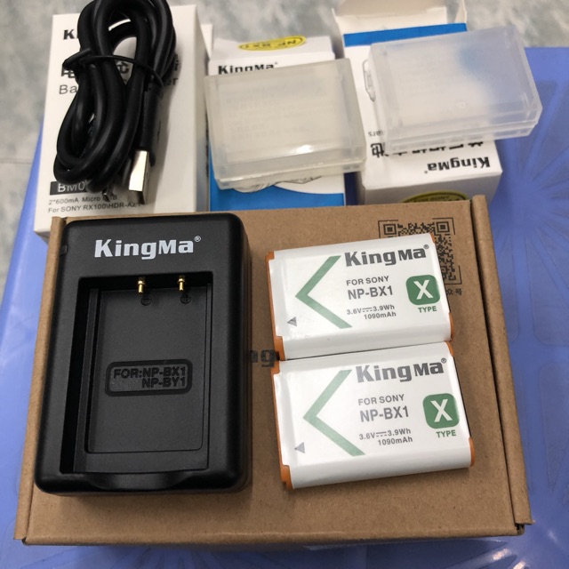 Pin + Sạc máy ảnh Sony NP-BX1 (RX100, HX300,...) - hiệu Kingma bảo hành 12 tháng 1 đổi 1