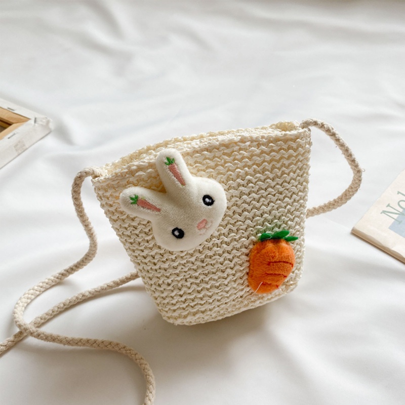 Túi Rơm Đeo Vai Thời Trang Cho Bé Gái