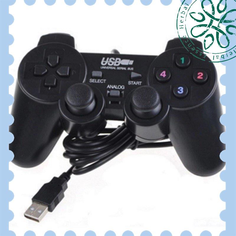 Tay cầm chơi game PS2 có dây chế độ rung, dây kết nối USB cho PC / Laptop