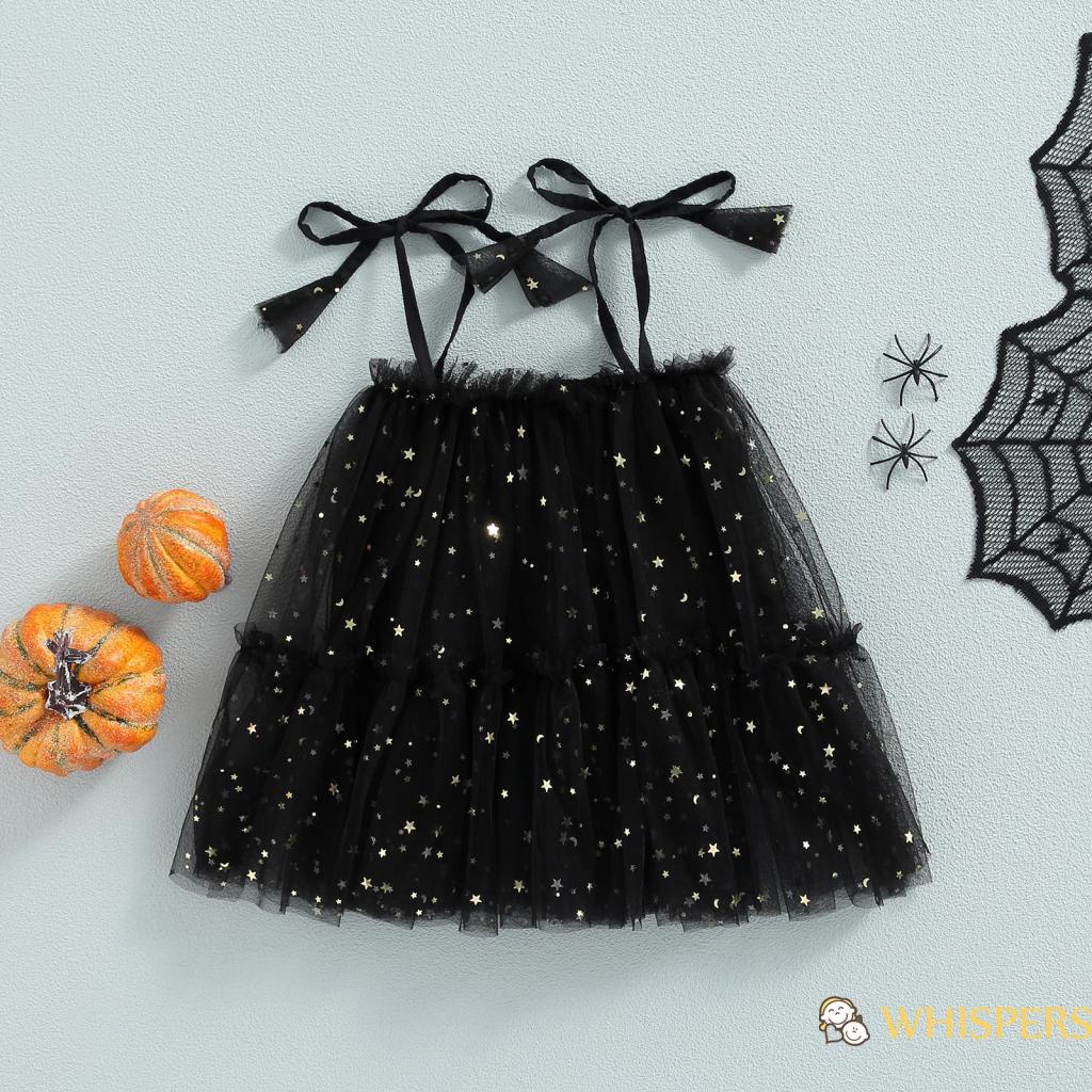 Whispers-đầm Xòe Vải Tuyn Màu Trơn / Ngôi Sao Lấp Lánh Trang Trí Lễ Hội Halloween Cho Bé Gái
