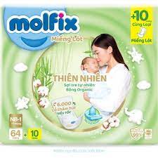 Tã dán Molfix NB64 miếng +  10 miếng