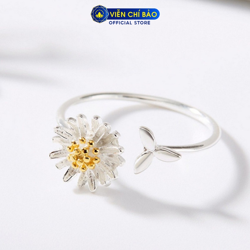 Nhẫn hoa cúc nữ hở chất liệu bạc 925 thời trang phụ kiện trang sức nữ Viễn Chí Bảo N400599