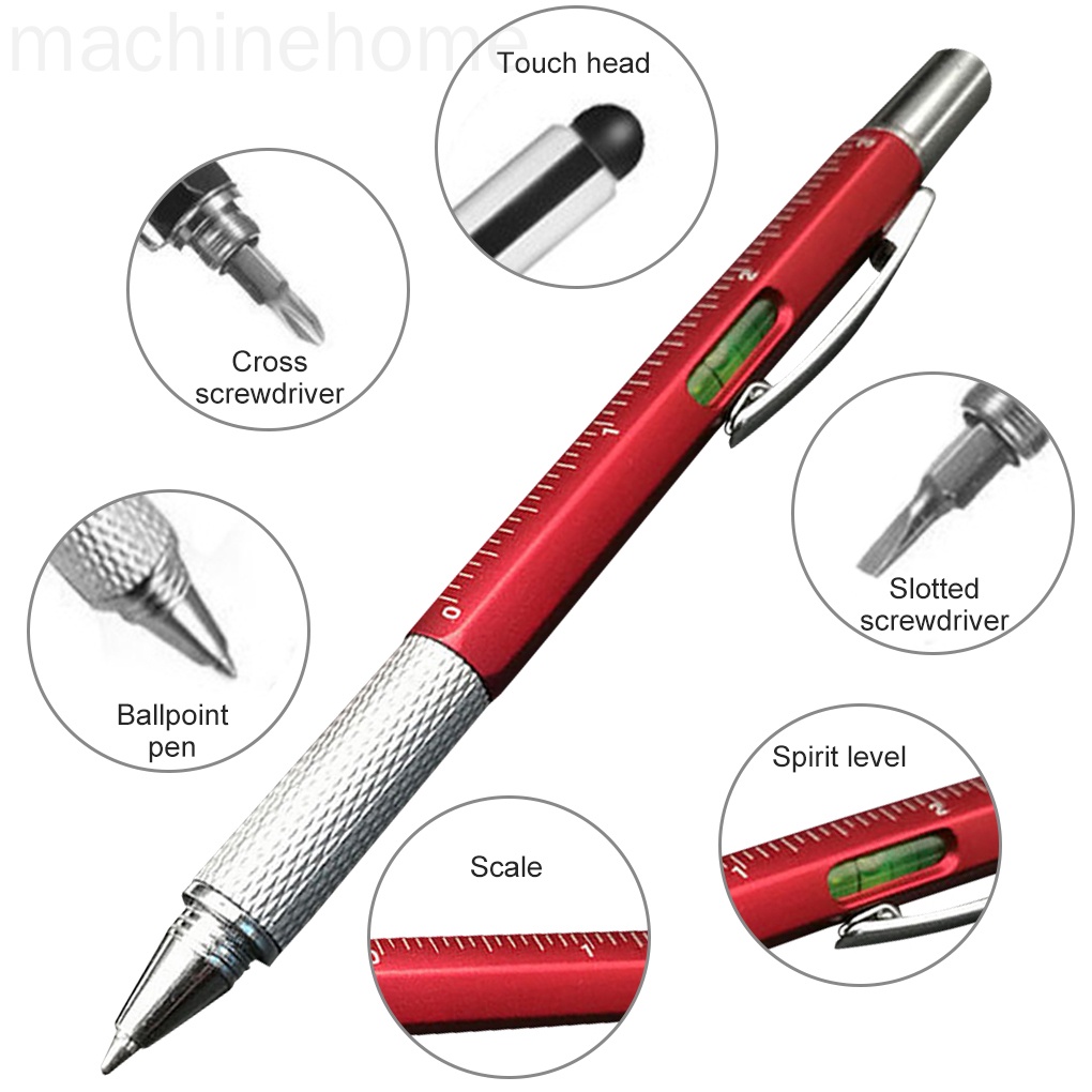 Multifunctional Screwdriver Touch Screen Plastic Caliper Level Gauge Scale Ball-point Pen Tool machinehome