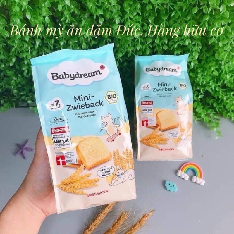Bánh mì khô BabyDream hữu cơ cho bé ăn dặm từ 7 tháng_Bánh ăn dặm