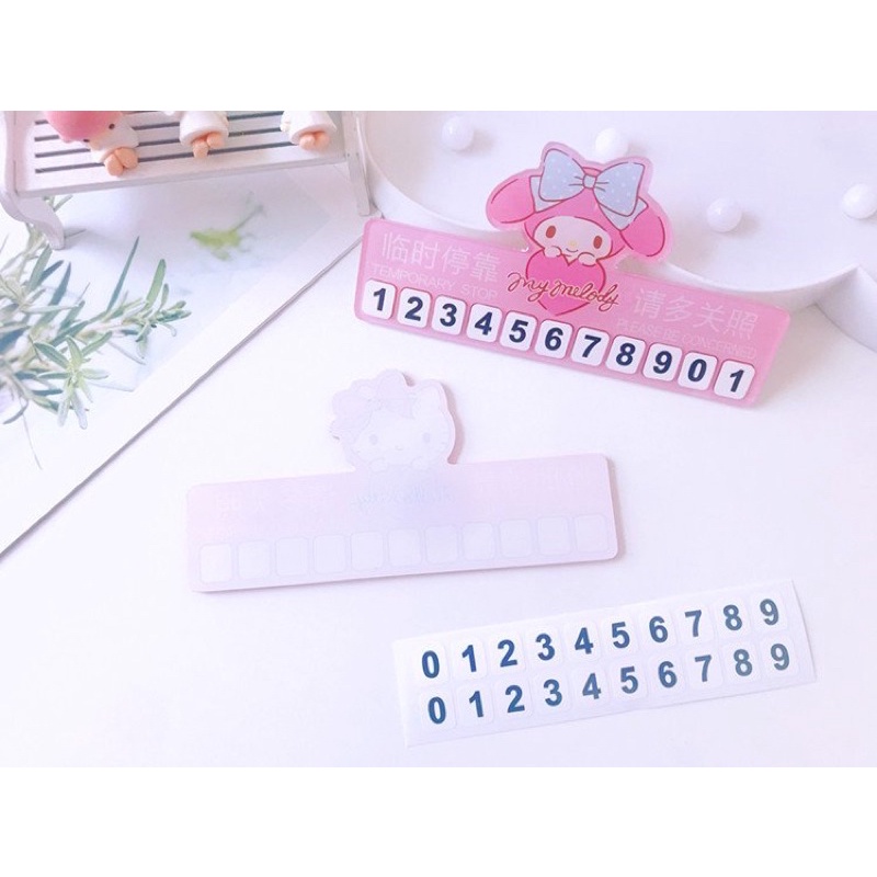 Trang trí biển số xe - số điện thoại Hello Kitty - Doremon Doraemon