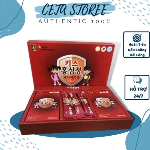 Hồng Sâm Trẻ Em Korea Red Ginseng Baby, Nước Hồng Sâm Baby Hàn Quốc Hộp 30 gói