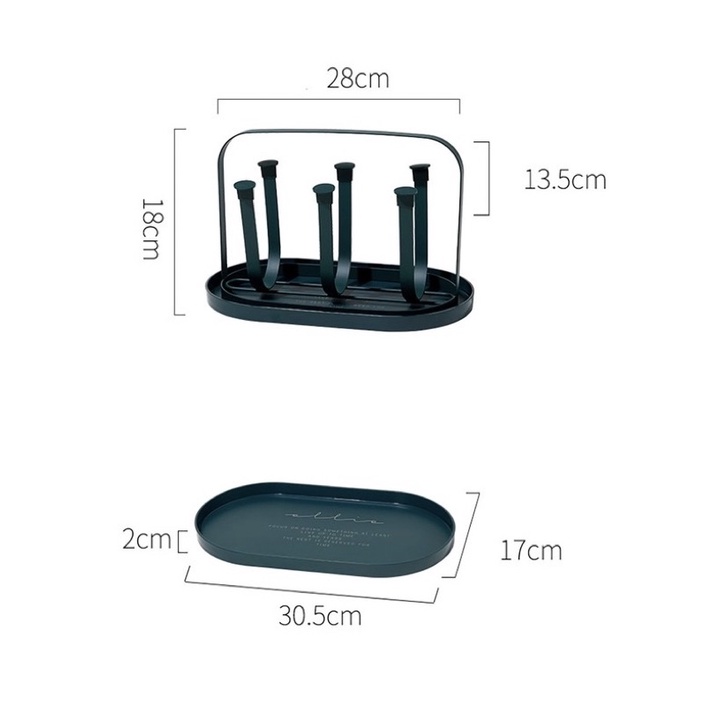 ÚP CỐC DECOR CÓ KHAY HỨNG NƯỚC | GIÁ ÚP LY CỐC SƠN TĨNH ĐIỆN KÈM KHAY PHONG CÁCH RETRO BẮC ÂU KHÔNG HOEN GỈ CAO CẤP