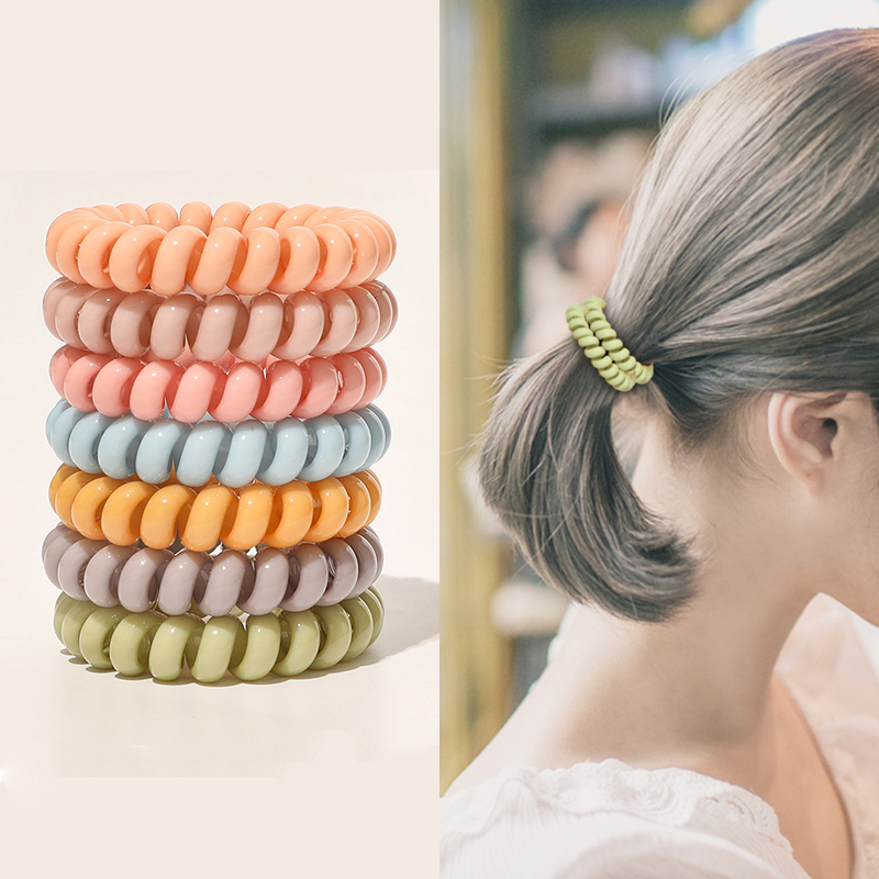 Dây buộc tóc cao su lò xo đàn hồi thiết kế đơn giản thời trang