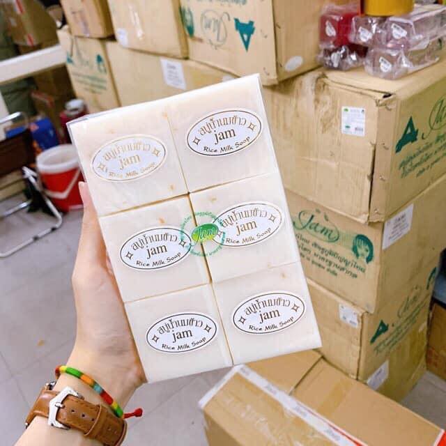 LOCK 12 BÁNH - Xà Phòng Cám Gạo JAM Rice Milk Soap Thái Lan - Xà Phòng Dưỡng Trắng Da, Giảm Mụn Thái Lan - mrtrieu1102