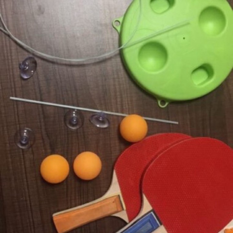OTPF Bộ bóng bàn phản xạ cho bé vợt gỗ free tab - đồ chơi thể thao lắc lư tập tành phản xạ thấp con nít 28 ty8
