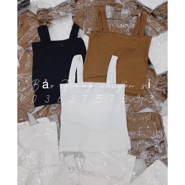 Áo 2 Dây Bản To Hot Trend 2022- Áo Hai Dây Chất Bozip Freesize