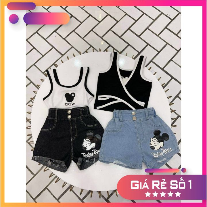 Set 2s kèm jean siêu chất dành cho bé gái😝Tự tin khoe cá tính