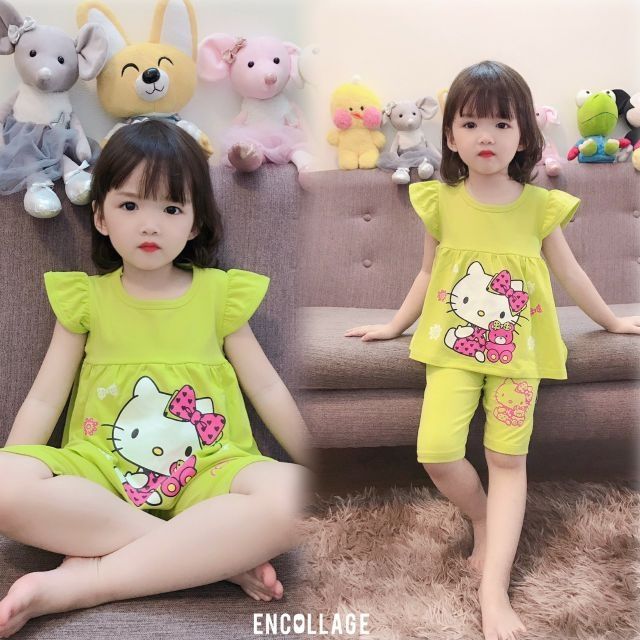 Bộ cotton bé gái cánh tiên 8-25kg