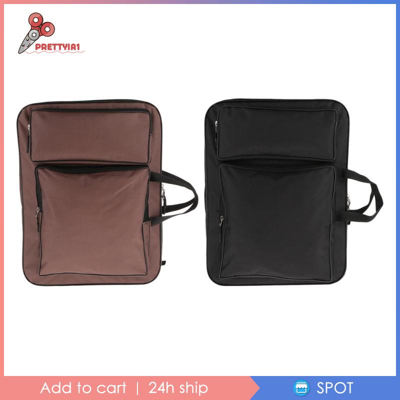 [Prettyia1] Túi Đựng Bảng Vẽ Nghệ Thuật Gấp Lại Được Màu Đen