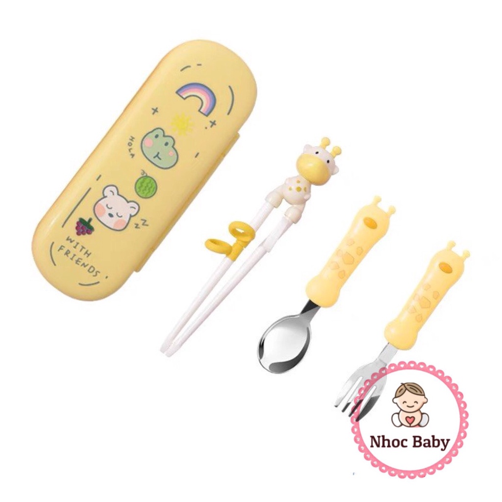 Bộ đũa thìa dĩa tập ăn cho bé hàng chất lượng