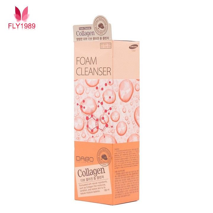 Sữa rửa mặt Collagen dưỡng da chống lão hóa, mờ thâm nám Dabo Collagen Foam Cleanser 180ml