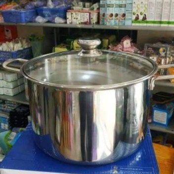 Nồi luộc gà 30cm - Nồi xửng hấp inox cao cấp