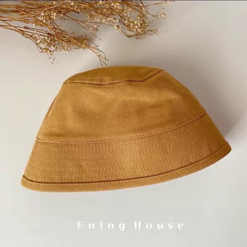 Nón vành màu sắc đơn giản phong cách Hàn Quốc cho bé