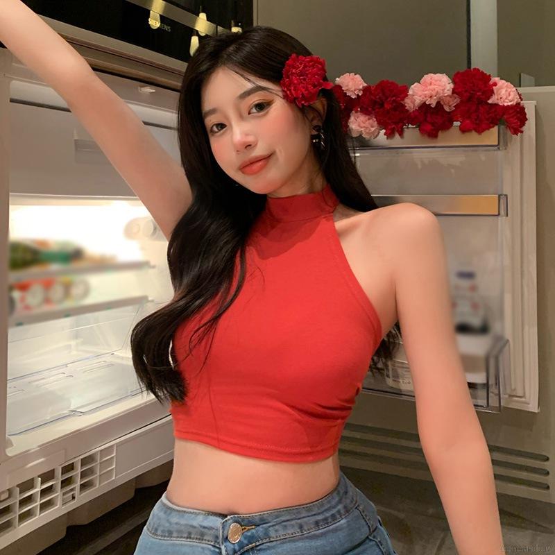 Comeandbuy- Áo Vest Có Dây Buộc Màu Trơn Phong Cách.