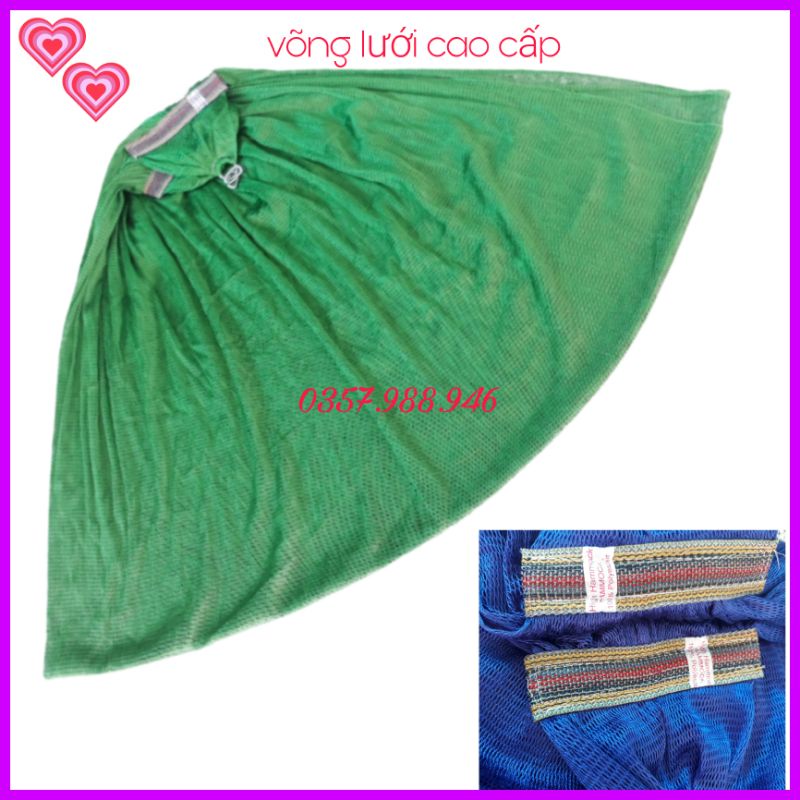 LƯỚI VÕNG ĐẦU NẸP VẢI CỨNG 2 LỚP (kt 230cm x 160cm). VÕNG LƯỚI 2 LỚP. VÕNG LƯỚI SIZE ĐẠI