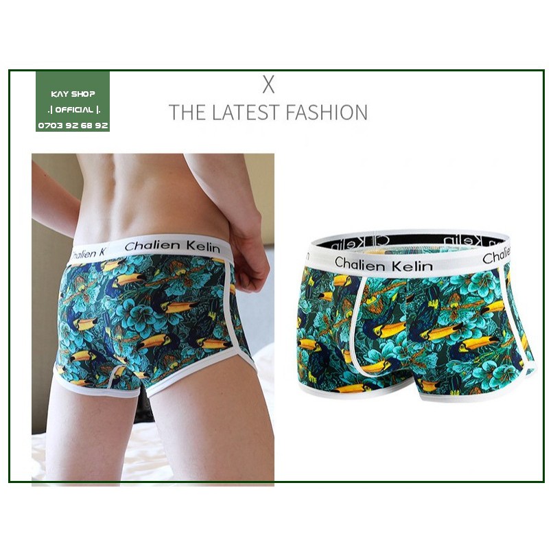 [SALE GIẢM GIÁ] Quần lót nam boxer Myneko - Quần sịp đùi nam phối 3 màu thun co dãn thoáng mát - KAYSBOX015