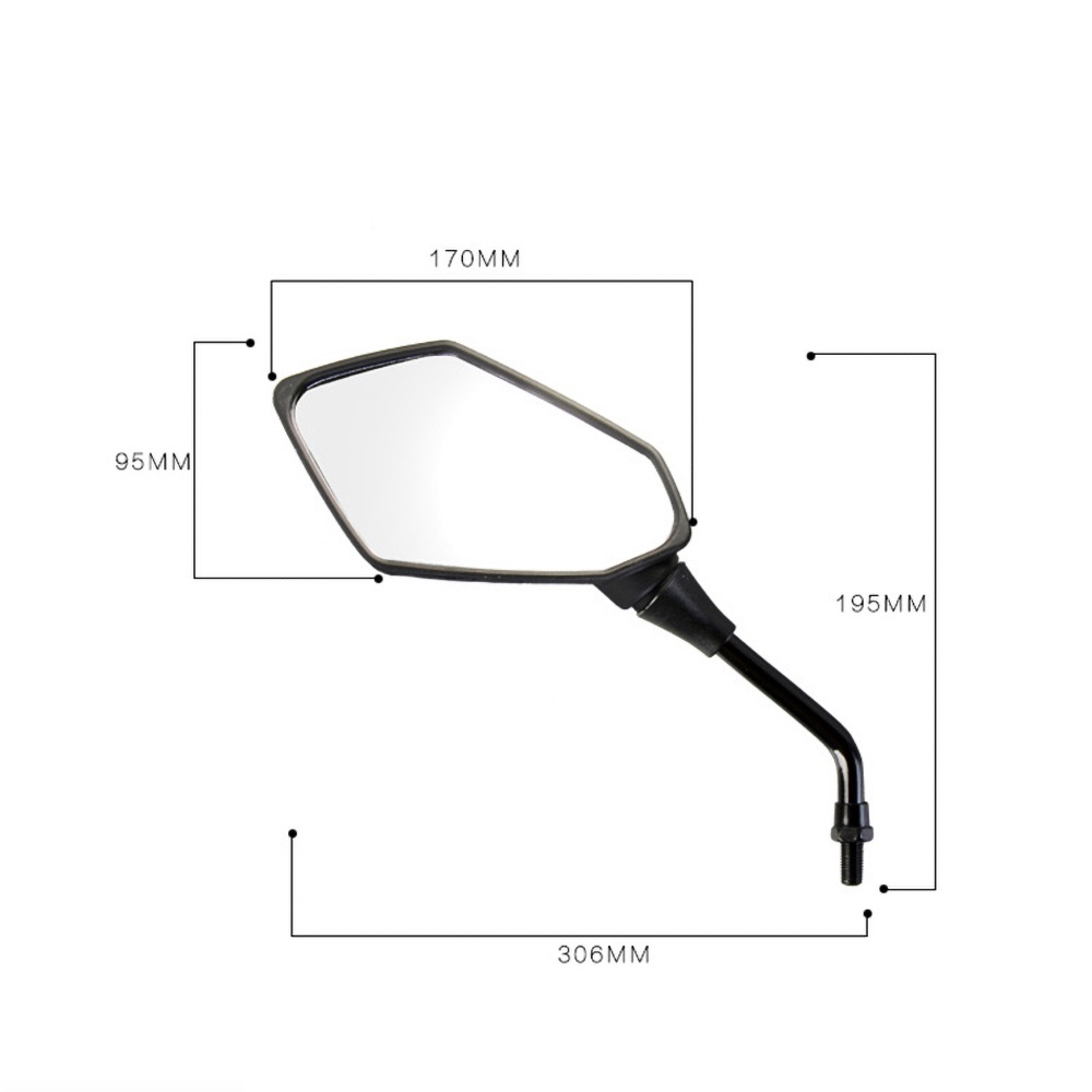 Set 2 kính chiếu hậu vít 10mm bằng sợi carbon cao cấp cho xe máy