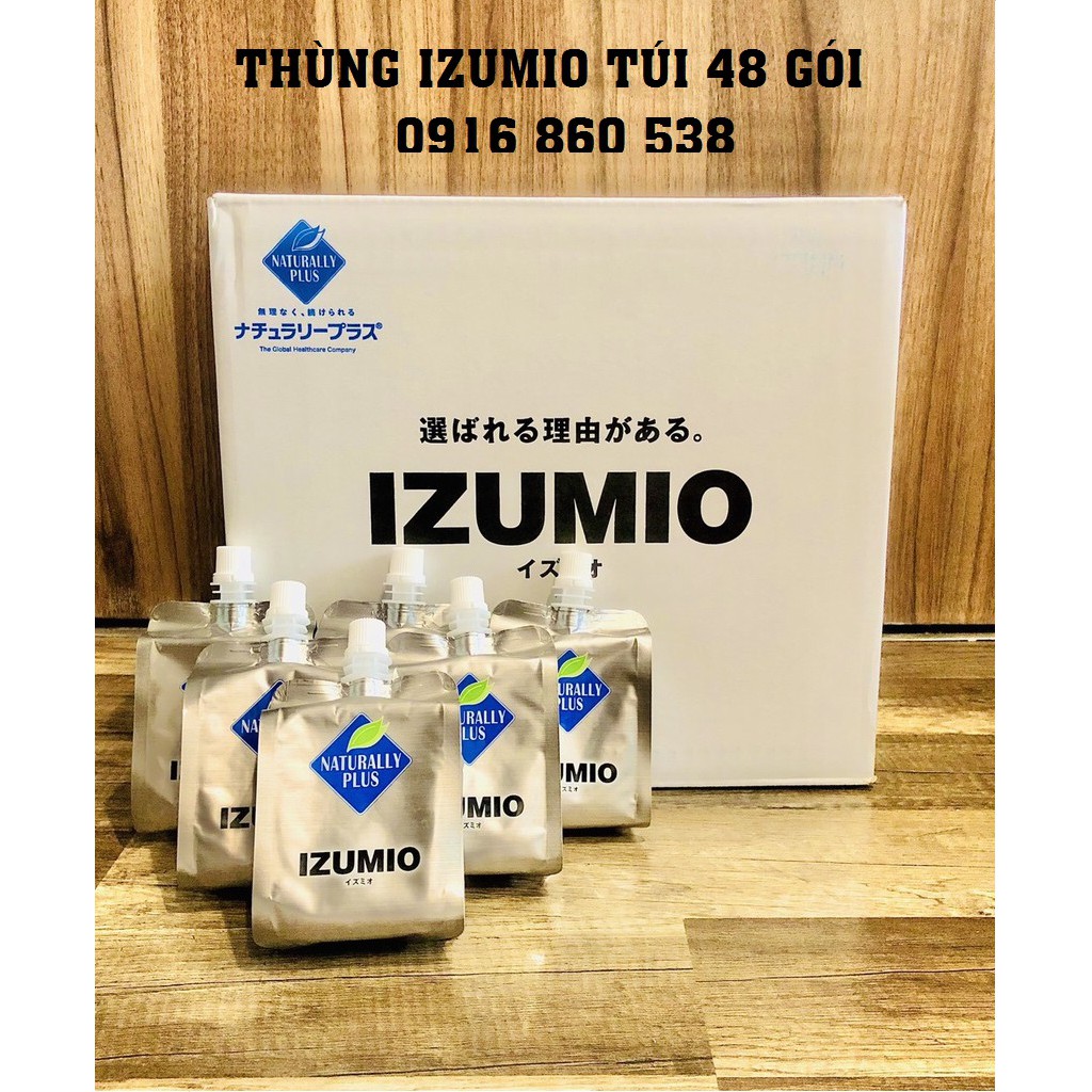 Miễn Phí Ship Thùng 48 gói nước giàu Hydro IZUMIO - Naturally Plus Chính Hãng Nhật Bản