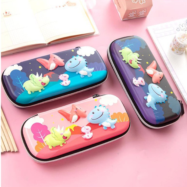 Hộp Bút Họa Tiết In Nổi 3D Sinh Động, Siêu Nhẹ, Chống Thấm Nước, dành cho bé trai và bé gái - VLHB02