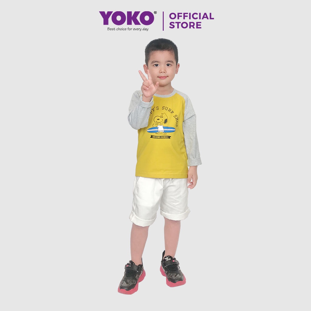 [Mã BMBAU50 giảm 7% đơn 150K] Áo Thun Tay Dài Bé Trai (1-9 Tuổi) YOKO KID’S FASHION 21349T