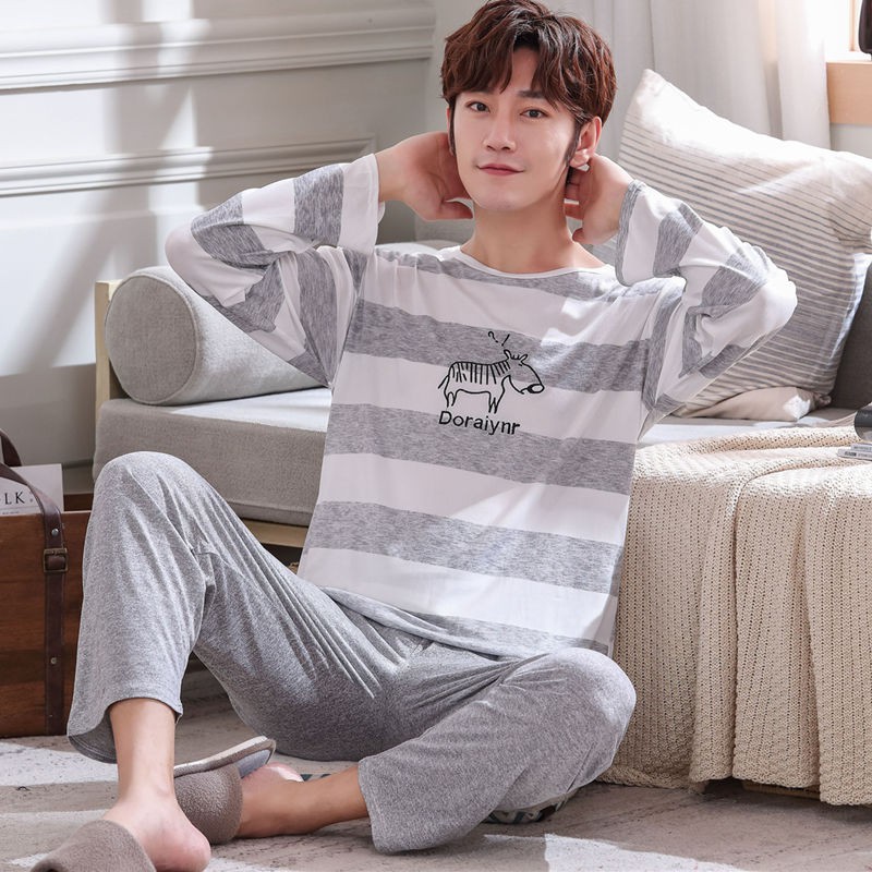 Bộ đồ ngủ pijama tay dài thời trang cho phái nam