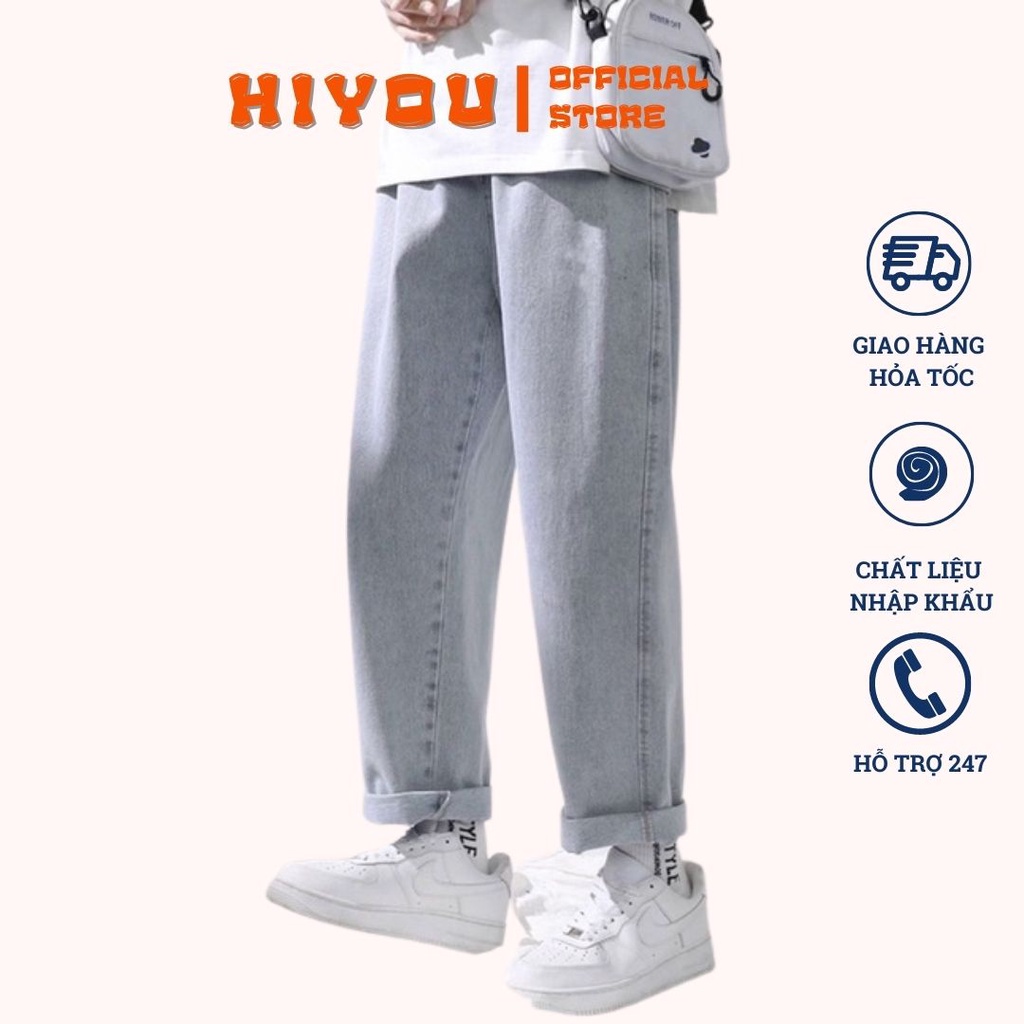 Quần jean baggy nam nữ, chất jean dày dặn co giãn nhẹ tạo cảm giác thoải mái khi mặc, phong cách Hàn quốc hothit 2022