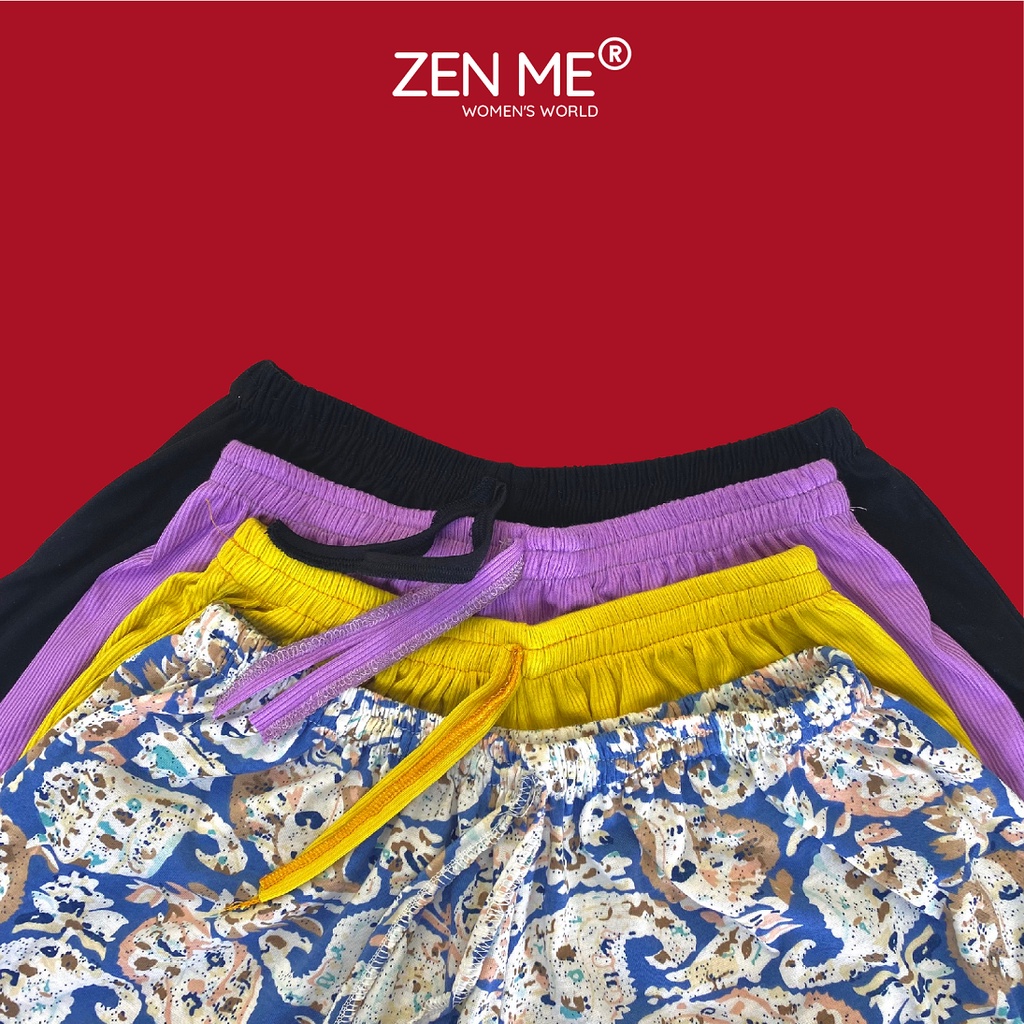 Quần đùi nữ mặc nhà Zen Me chất thun mát lạnh QD02 | BigBuy360 - bigbuy360.vn