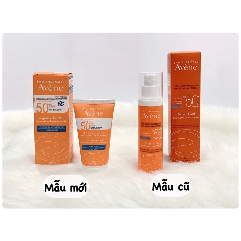 Kem chống nắng Avene fluid da thường, hỗn hợp