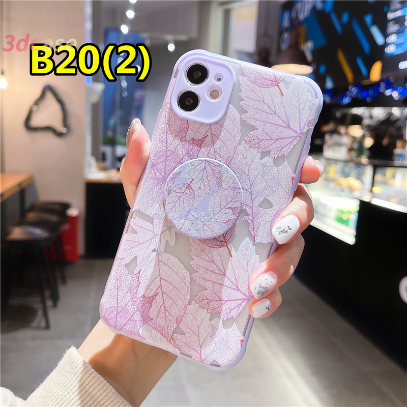 Custom Case Samsung A51 A21S A50S J2 Prime A20S J7 Prime A10S A11 A50 A20 A30S M11 A30 M10S M40S A205 A305 Matte Case Maple Leaf Pattern Cover With Stand