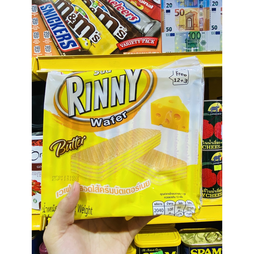 [MỚI] Bánh Xốp Rinny Wafer Có Nhiều Vị Cacao Sữa Phô Mai Sầu Riêng Cam Dừa Dâu Thơm Béo Giòn Rụm - Thái Lan