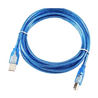 Transparent Blue 30cm USB 2.0 Printer Cable Dual Shielding