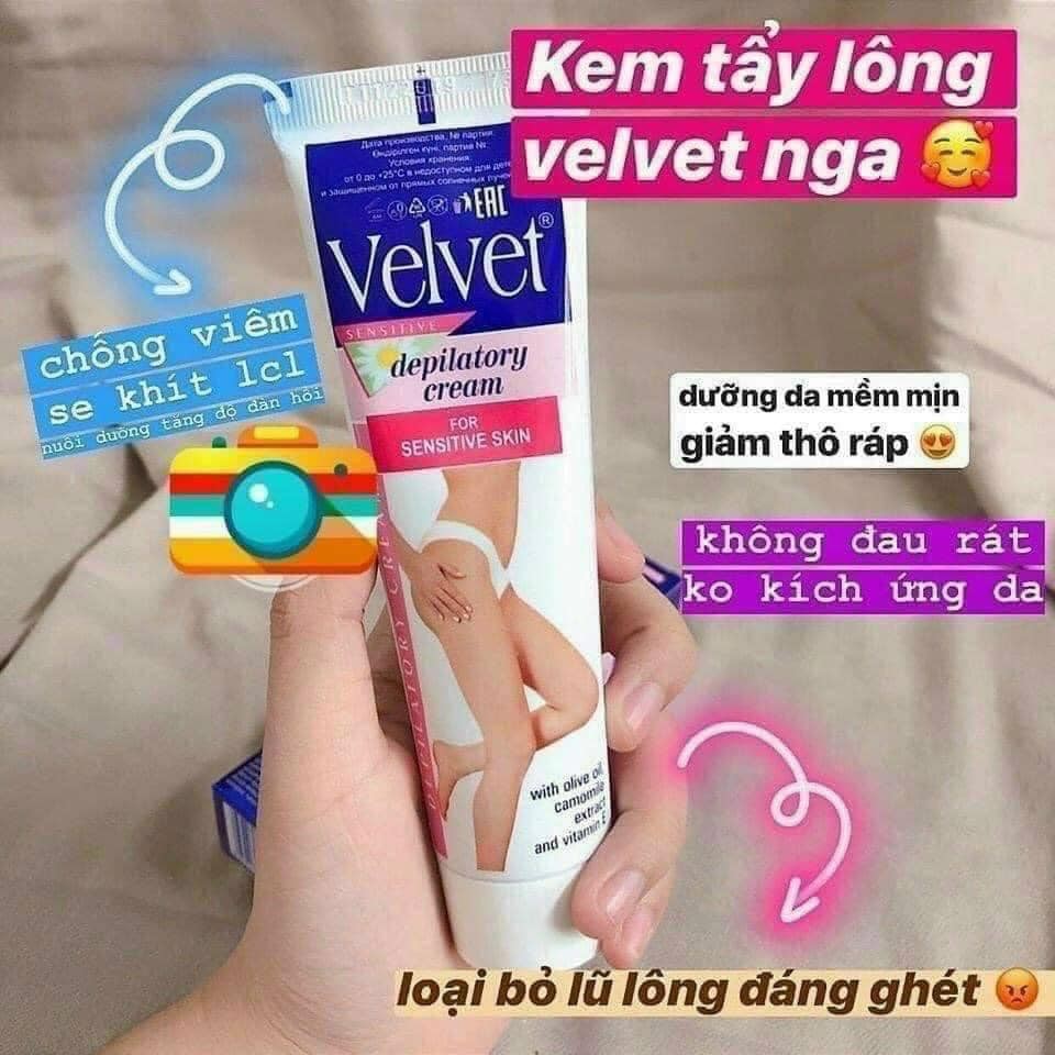 Kem tẩy lông Velvet Sensitive Depilatory Cream