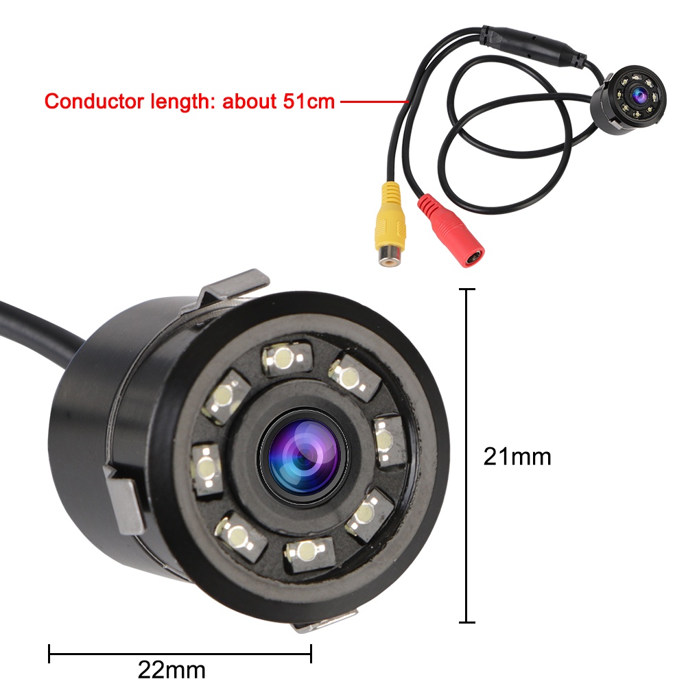 Camera chiếu hậu 8 bóng LED 170 độ cho xe hơi
 | BigBuy360 - bigbuy360.vn