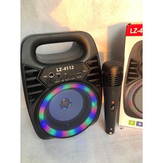 Loa bluetooth kèm mic hát lz 4112 âm bass cực hay