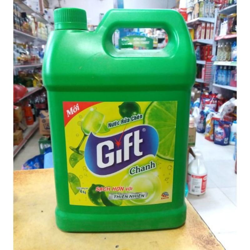 Nước rửa chén Gift Chanh/ Trà Chanh can 3.8 kg
