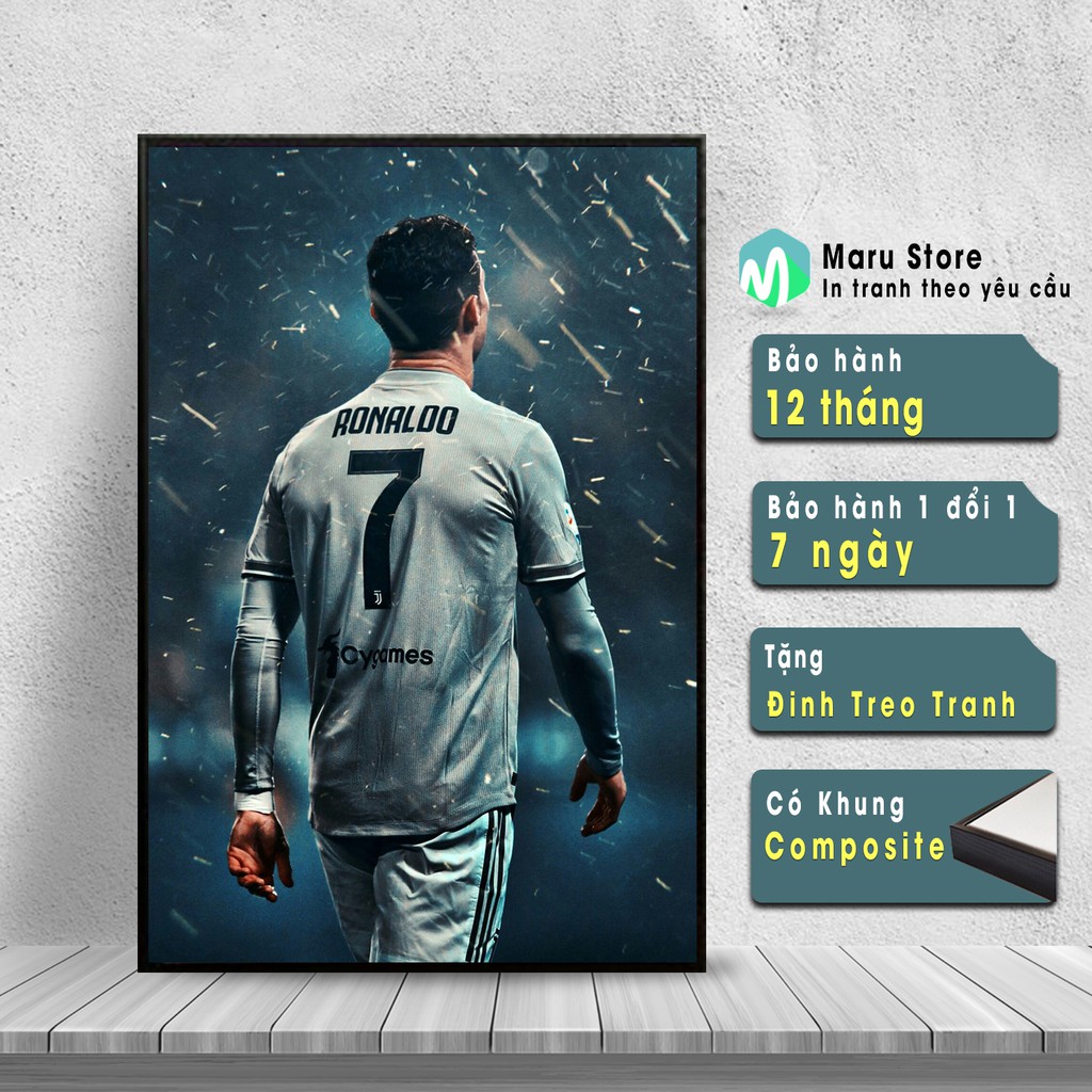 Tranh Cầu Thủ Bóng Đá Anh Bảy Cr7, Trang Trí Phòng Net