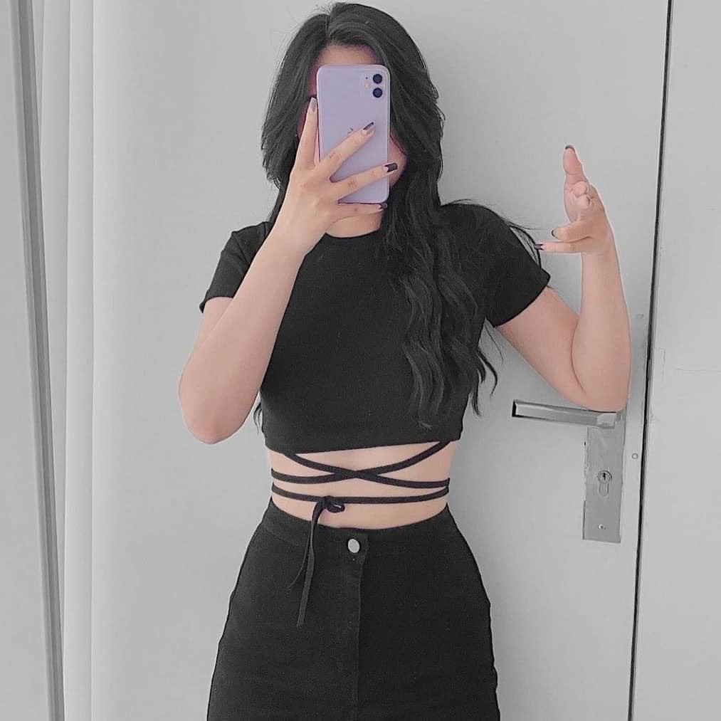 [QUÀ TẶNG LÀ SỮA TẮM TRẮNG KHÁCH NHÉ] Áo Croptop Thun Body Dây Đan Eo ❤️ Áo croptop nữ chất thun co giãn❤️