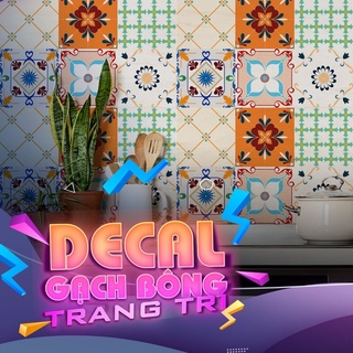 Decal gạch bông dán bếp, dán tường, dán kính, dán nhà tắm chống nước, decal trang trí nhà cửa, kích thước 40x60cm