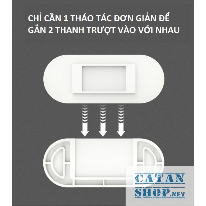 Bộ dụng cụ treo ổ cắm điện trượt chữ T siêu tiện dụng an toàn cho bé, giá đỡ các vật dụng gia đình GD234-TreoOCD-Truot