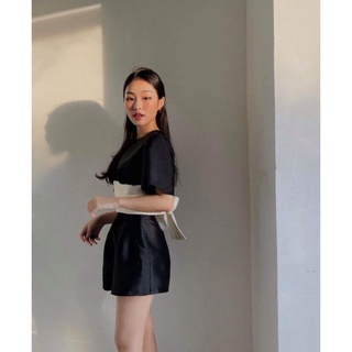 Set Áo Nơ Sau Phối Quần short Chất Taffa Mặt Lụa