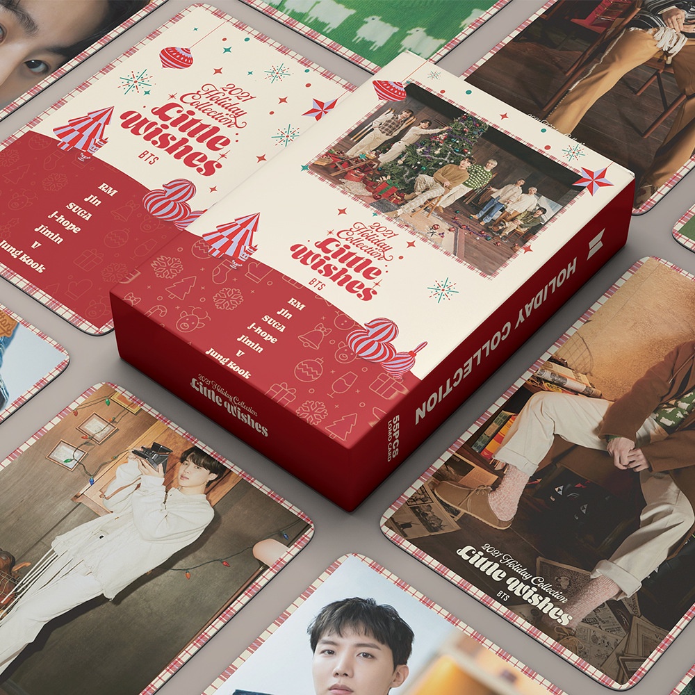 Hộp 54 Ảnh Thẻ LOMO Nhóm Nhạc BTS 2021 Hoildays