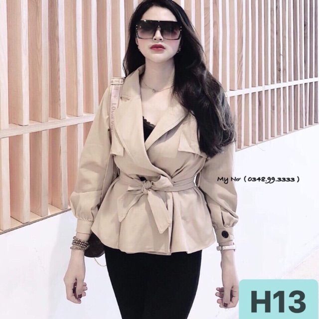 Áo vest thắt nơ eo