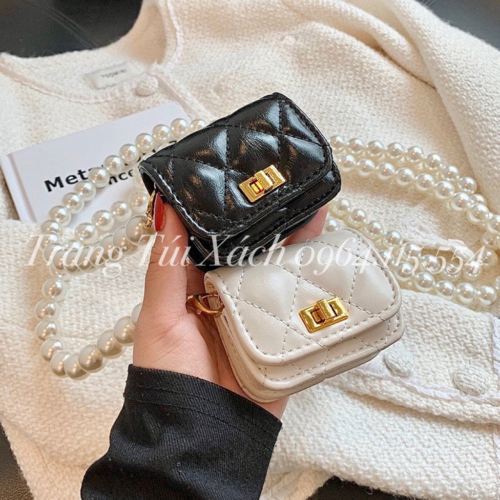Túi Đeo Chéo Nữ Túi Mini Khóa Xoay Dây Ngọc Cực Hot TTX100