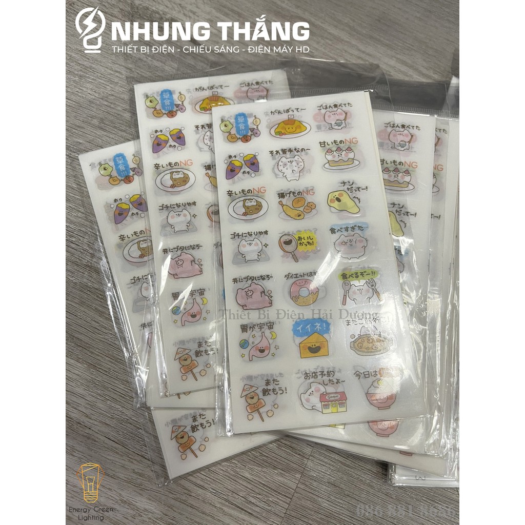 Miếng Dán Sticker Siêu Dễ Thương - Dành Cho Ổ Điện Và Các Thiết Bị Sinh Hoạt Cá Nhân Trong Nhà - 1 tấm 30 sticker dán